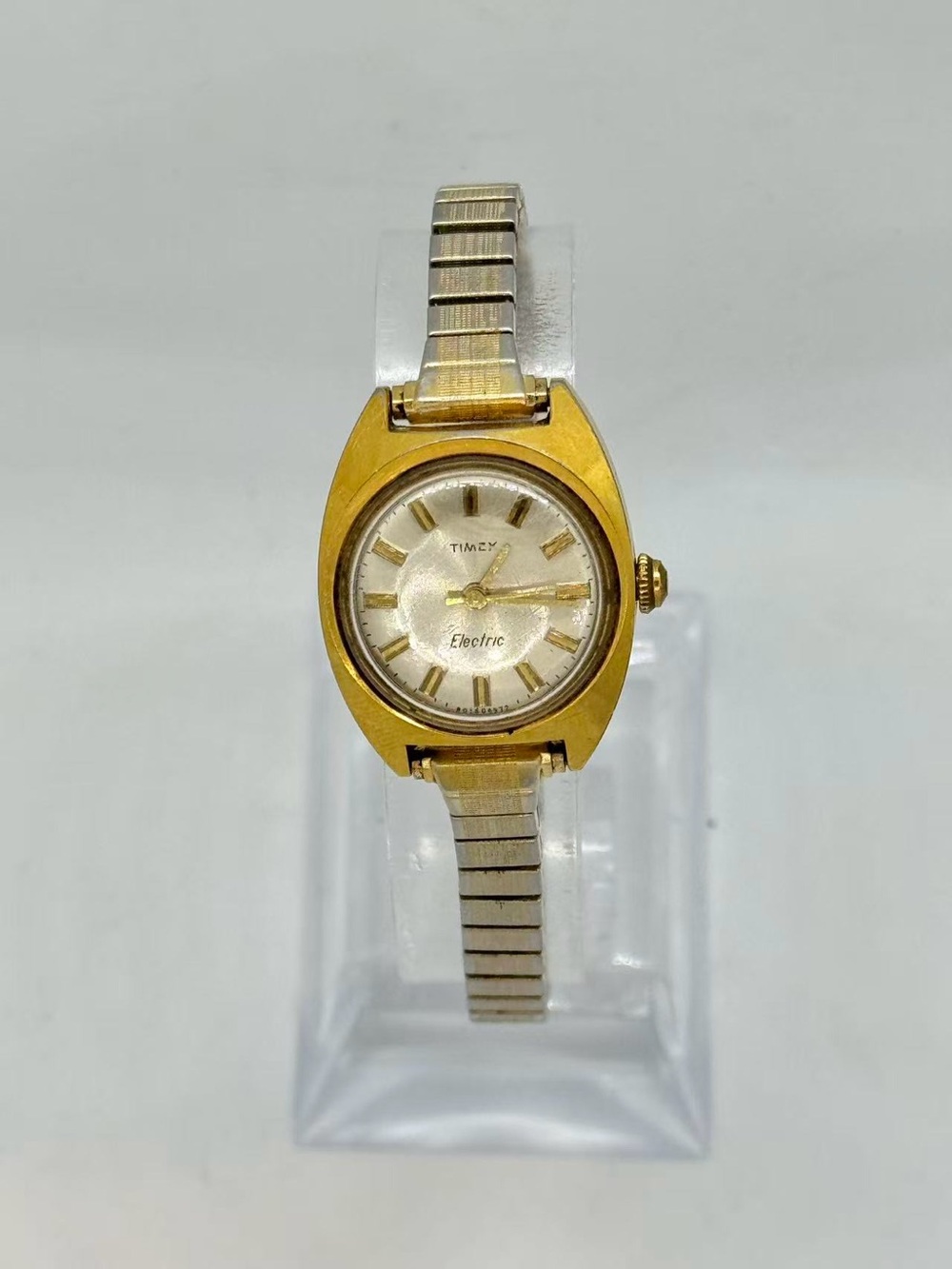 Vintage Timex Women Electric Quartz Gold Tone 21mm Stretch Band New Battery Runs